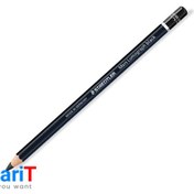 تصویر مداد طراحی استدلر لوموگراف بلک Staedtler Mars Lumograph Black B2 