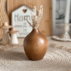 تصویر گلدان چوبی تپل 