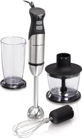 تصویر Hamilton Beach 5 In 1 Stainless Steel Hand Blender Powerful Turbo Boost With Variable Speeds Chopper Mixer Food Processor Smoothie Maker 160 Watts 59769G-Sau 2 Year Limited Warranty - ارسال 15 الی 20 روز کاری 