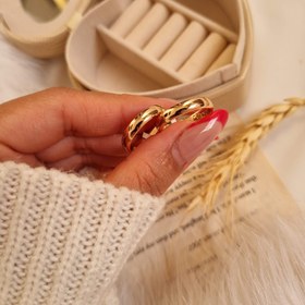 تصویر رینگ ساده طلایی ژوپینگ 