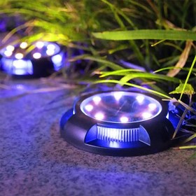 تصویر چراغ دفنی و دیسکی خورشیدی 12LED 