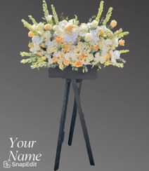 تصویر باکس گل پایه دار تسلیت 