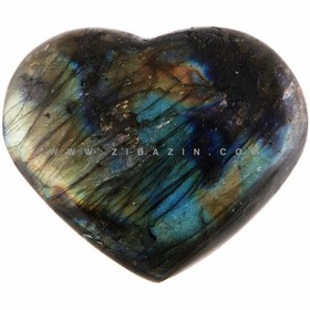 تصویر راف قلب لابرادوریت labradorite handmade pendant