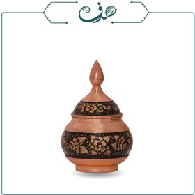 تصویر قندان الماس تراش نقره‌ای مسی پایه کوتاه 