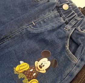 تصویر شلوار جین بچگانه طرح میکی 242 Mickey design children's jeans