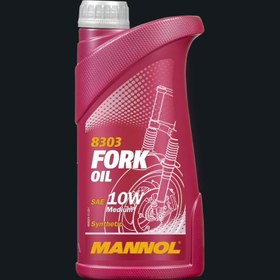 تصویر روغن کمک فنر موتور سیکلت مانول مدل 10w حجم ۱ لیتری Mannol fork oil motorcycle 10w 1 liter