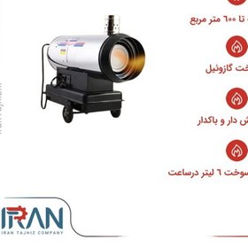 تصویر جت‌هیتر گازوئیلی ‌دودکش‌دار نیرو تهویه البرز مدل 2ELB-120 