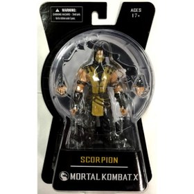 تصویر اکشن فیگور اسکورپین از مورتال کمبت ایکس ارتفاع MORTAL KOMBAT X : SCORPION 15cm برند Mezco Toys 