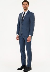 تصویر کت شلوار مردانه آبی برند pierre cardin G021GL001.000.1063691 Erkek Mavi Ekstra Slim Fit Takım Elbise