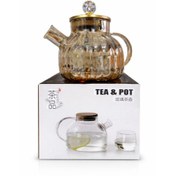 تصویر قوری پیرکس چینی بامبو 