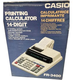 تصویر ماشین حساب با چاپگر کاسیو مدل FR-3400 ا Casio FR-3400 Calculator Casio FR-3400 Calculator