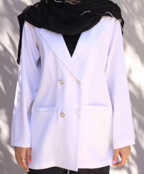 تصویر کت زنانه سفید 