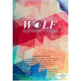 تصویر فتوگلاسه 135 گرم پشت چسبدار 50برگی Wolf - A4 