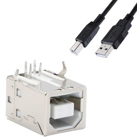 تصویر کانکتور USB-B مادگی پرینتری رایت USB-B Connector