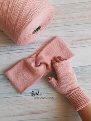 تصویر ست دستکش نیمه و هدبند شکوفه سیب 