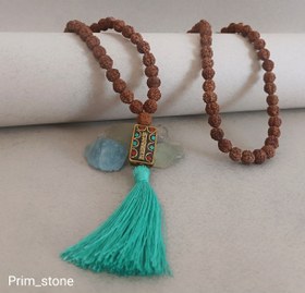 تصویر رودراکشا همراه با مهره تبتی Rudraksha mala