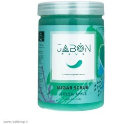 تصویر اسکراب شکری لایه بردار پوست ژبن پلاس (Jabon plus) مدل Green Apple وزن 900 گرم 