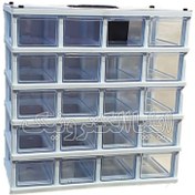 تصویر جعبه ۲۰ کشو ۵ طبقه قناد پلاست ، بهترین جنس بازار 