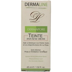 تصویر کرم ضد جوش رنگی درمالاین 45 میلی لیتر Dermaline Anti Acne Cream 45 ml