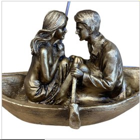 تصویر مجسمه دکوری طرح قایق عاشقانه کد 1617 