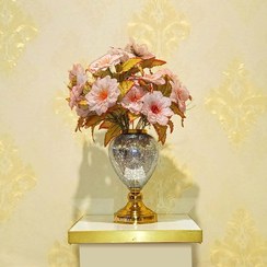 تصویر گلدان تندیس مدل 1025 نقره ای طلایی 