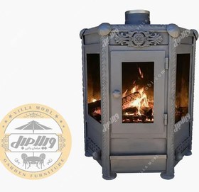 تصویر بخاری هیزمی مدل افروز 