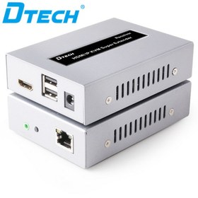 تصویر اکستندر HDMI دیتک 50 متر HDMI DT-7054 USB2.0 KVM Extender 50m With IR 