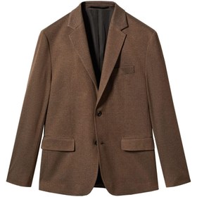 تصویر ژاکت مردانه قهوه ای منگو | 47040563 MANGO Man 