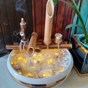 تصویر آبنما رومیزی دکوری بامبو مدل هدیه 