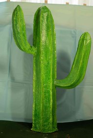 تصویر ماکت دکوری پاپیه ماشه کاکتوس به ارتفاع 70سانت Cactus papier mache replica