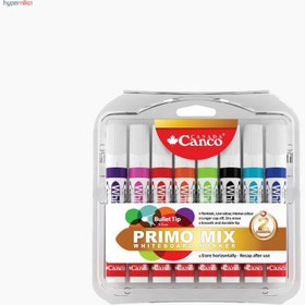 تصویر ماژیک وایت برد 8 رنگ کنکو سرگرد مدل Primo Mix CANCO Primo Mix 8 COLORS WHITEBOARD MARKER BULLET TIP