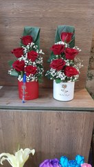 تصویر باکس گل رز طبیعی هدیه‌ای شیک و ماندگار برای مناسبت‌های خاص 