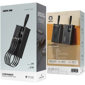 تصویر پاوربانک 22.5 وات گرین لاین مدل Container ظرفیت 30000 میلی آمپر ساعت Green Lion Container 30000mAh 22.5W Power Bank