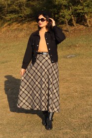 تصویر دامن چهارخانه پشمی - ۹۰ / ۸۰ 