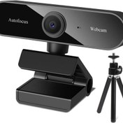 تصویر وب کم با میکروفون و پایه Webcam with Microphone QI-EU 1080P 