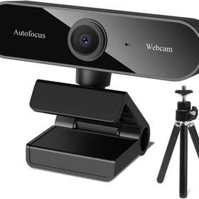تصویر وب کم با میکروفون و پایه Webcam with Microphone QI-EU 1080P 