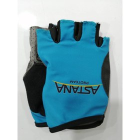 تصویر دستکش دوچرخه سواری اسپید مدل astana آبی Cycling gloves