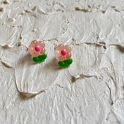 تصویر گوشواره گل آبنباتی 