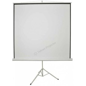 تصویر پرده نمایش پایه دار ویدئو پروژکتور اسکوپ اندازه 1.8×1.8 متر برقی Scope Tripod Projector Screen 180 x 180