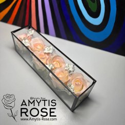 تصویر باکس گل رز صورتی مدل 1017 