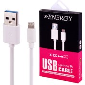 تصویر کابل آیفونی فست شارژ X-Energy X-122 2A 2m X-Energy X-122 2A 2m Lightning Cable