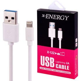 تصویر کابل آیفونی فست شارژ X-Energy X-122 2A 2m X-Energy X-122 2A 2m Lightning Cable