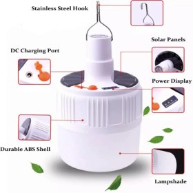 تصویر لامپ اضطراری سیار خورشیدی و شارژی مدل T-24 solar emergency charging lamp T-24