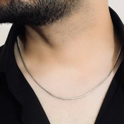 تصویر زنجیر نقره مردانه ماری ES_7427 