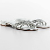 تصویر صندل زنانه با باند روشن اورجینال MANGO 