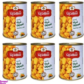 تصویر کنسرو ذرت شیرین شهدین وزن 370 گرم بسته 6 عددی 