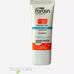 تصویر کرم ضد آفتاب فاربن مدل پوست های حساس SPF 30 حجم 50 ميل Farben Sunscreen Cream For Sensitive Skin With SPF30 50ml