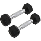 تصویر دمبل ۶ ضلعی ۱کیلو Hexagonal dumbbells 1k