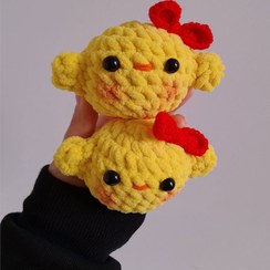 تصویر عروسک بافتنی جوجه مخملی 