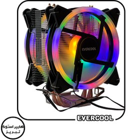 تصویر خنک کننده پردازنده اورکــول مدل EVERCOOL Universal twin RGB 